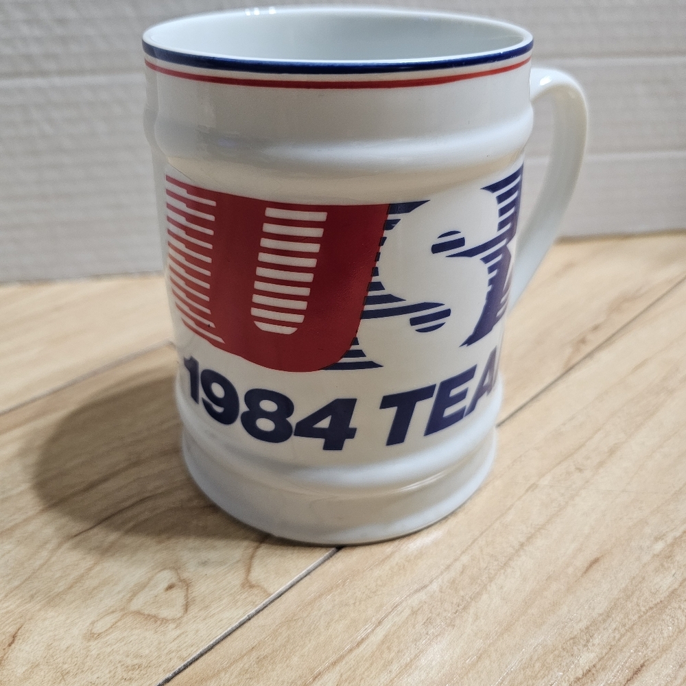 1984 Collector Mug HEAVY Stein Olympic Games Los Angeles California USA Cup